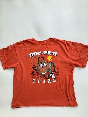 Buc-ees Texas T-shirt Sheriff Beaver Burnt Orange Lasso Western Shirt Size 2XL
